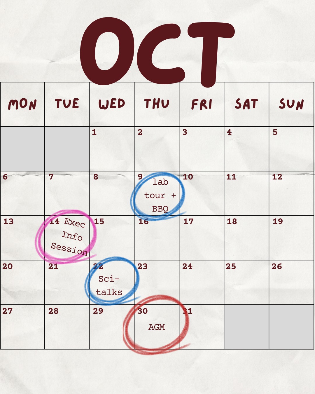 October Calendar